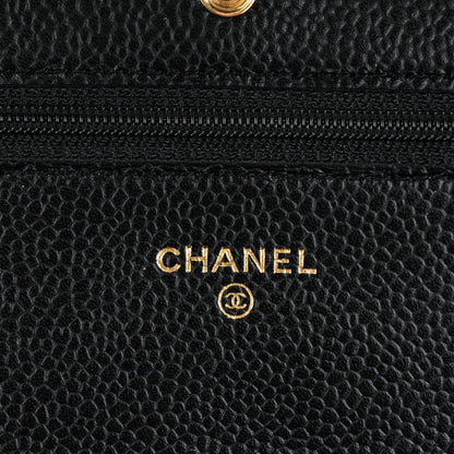 Chanel Caviar Quilted Wallet On Chain WOC Black 6 of 8