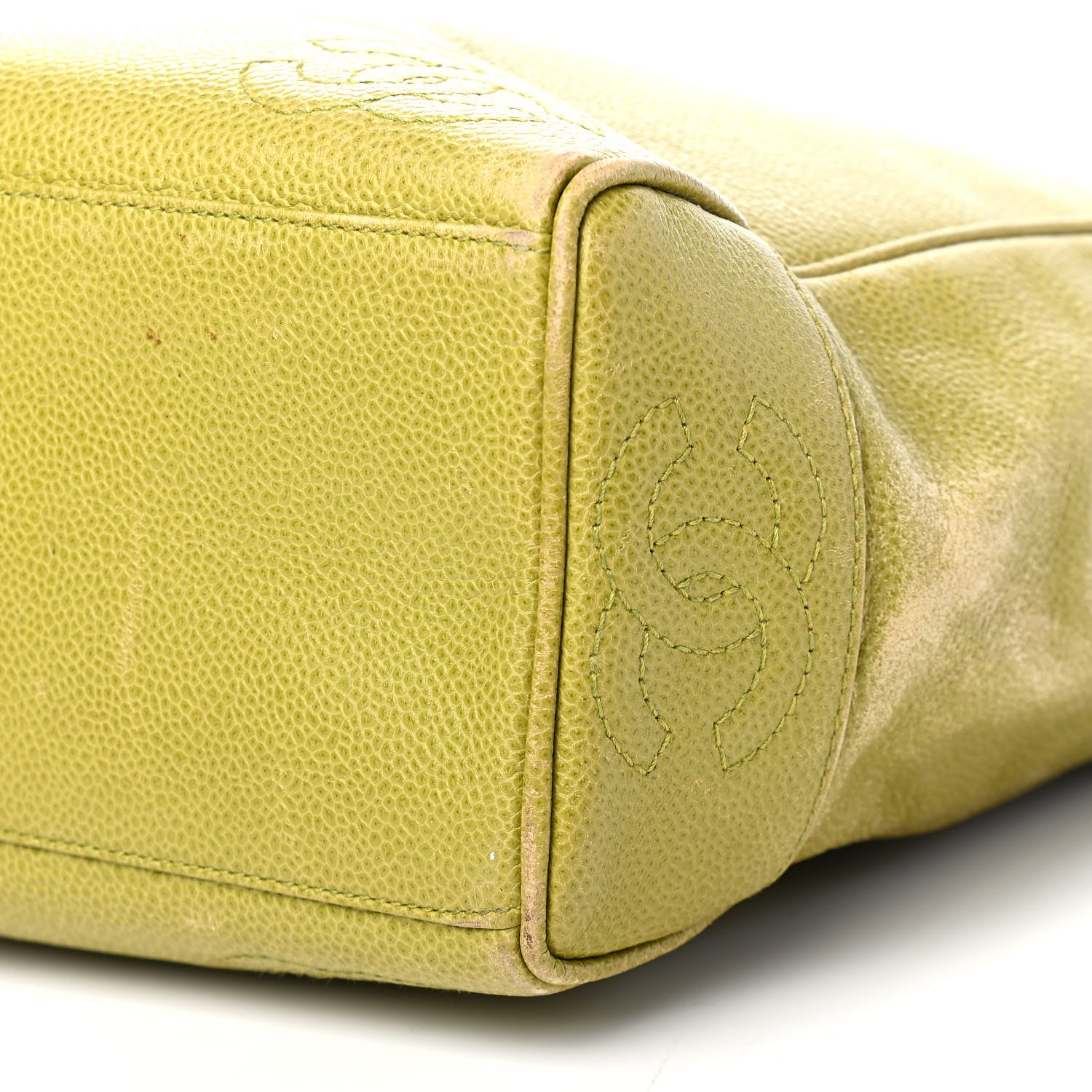 Chanel Caviar CC Shoulder Bag Green 10 of 15