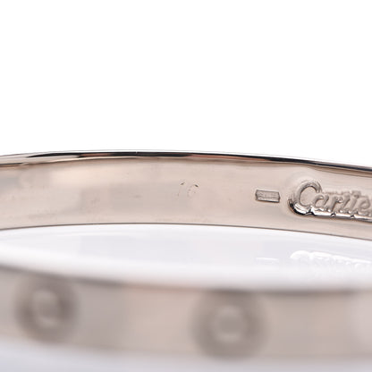 Cartier 18K White Gold LOVE Bracelet 16 6 of 8
