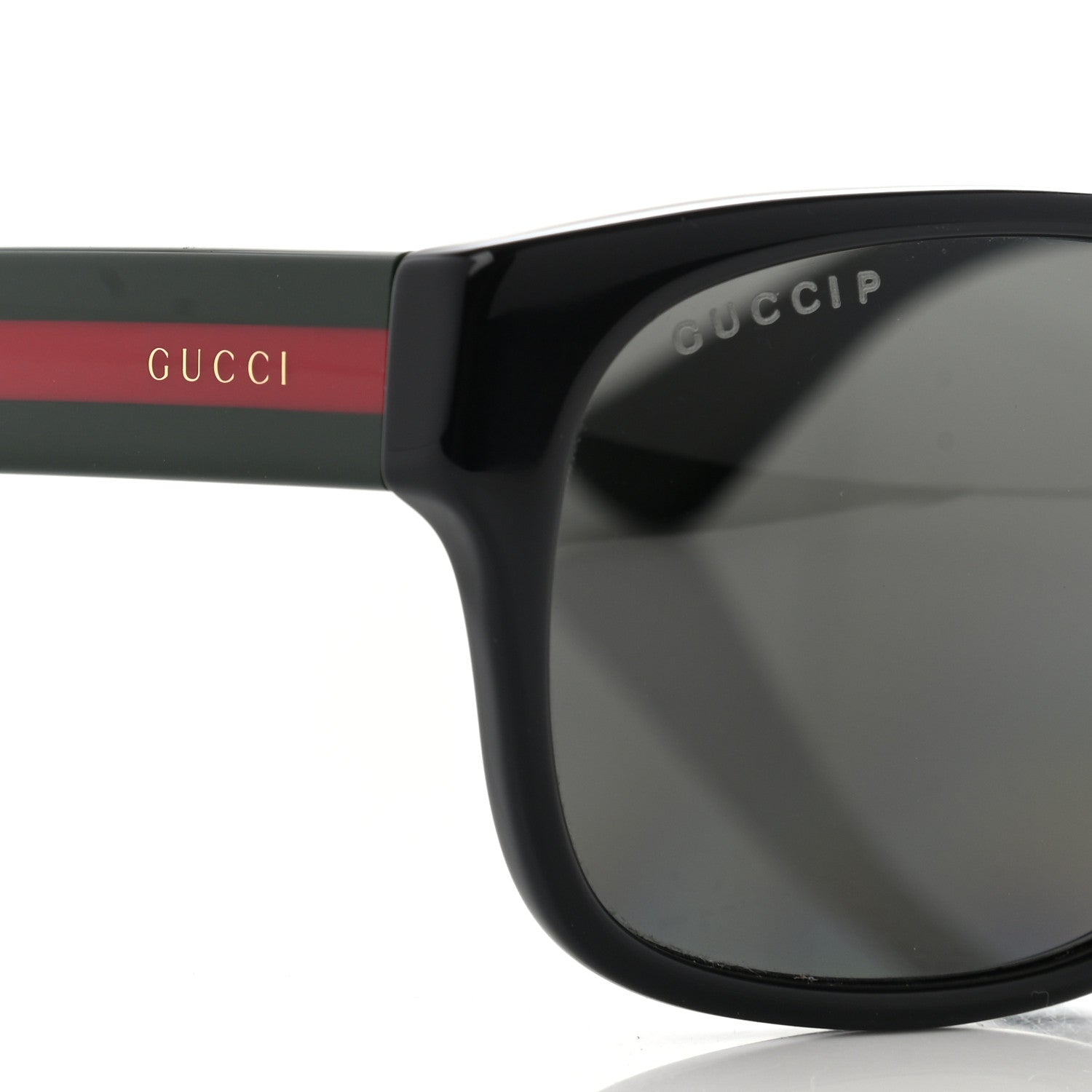 Gucci Acetate Square Frame Web Sunglasses GG0341S Black 9 of 10