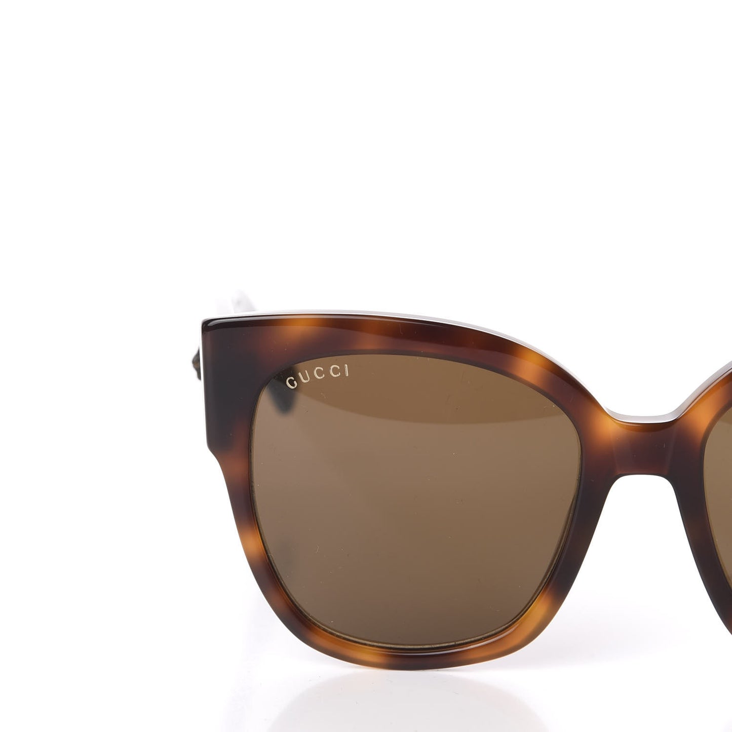 Acetate Square Frame Web Sunglasses GG0059S Tortoise
