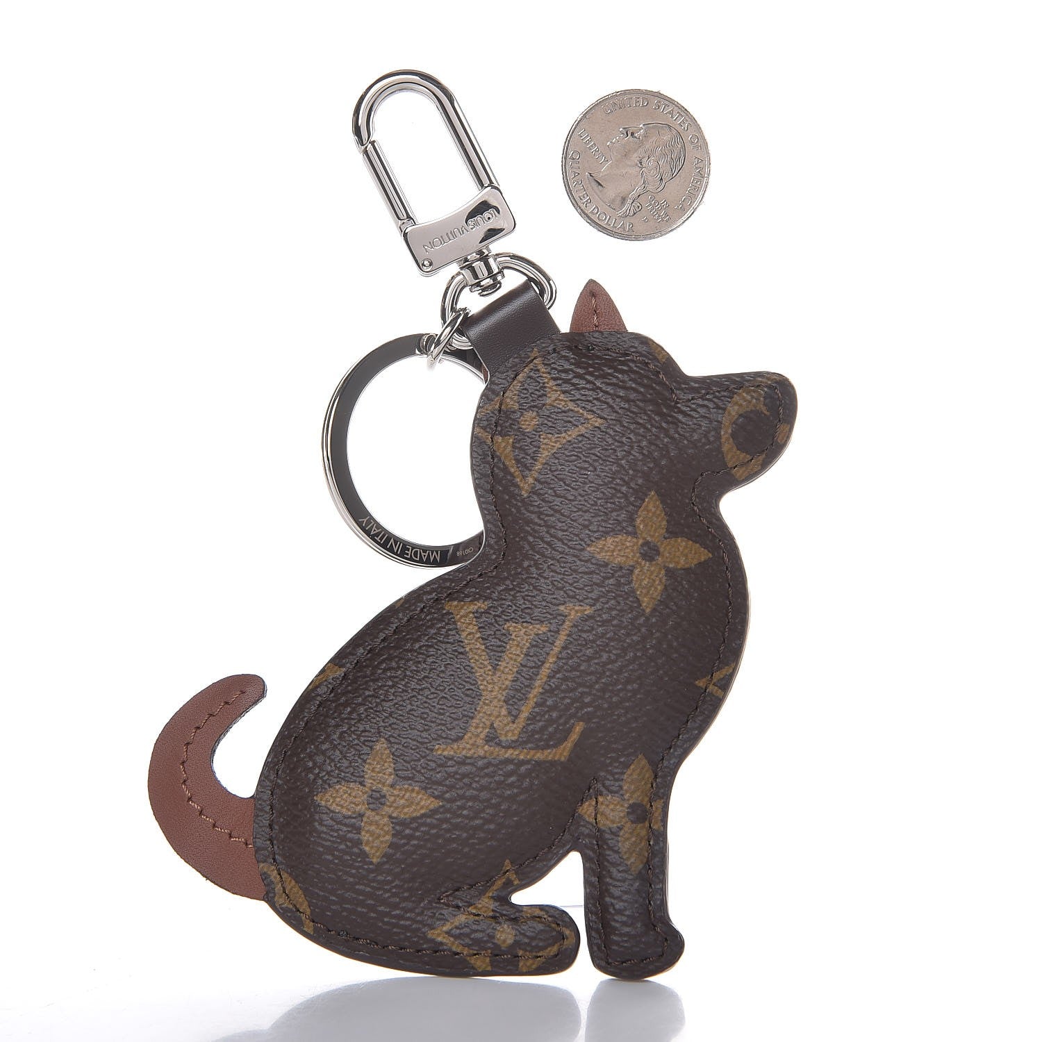 Louis Vuitton Monogram Dog Bag Charm Key Holder 2 of 4