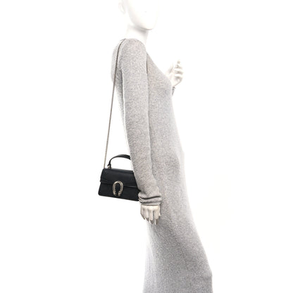 Gucci Dollar Calfskin Crystal Mini Dionysus Top Handle Bag Black Crystal 2 of 11