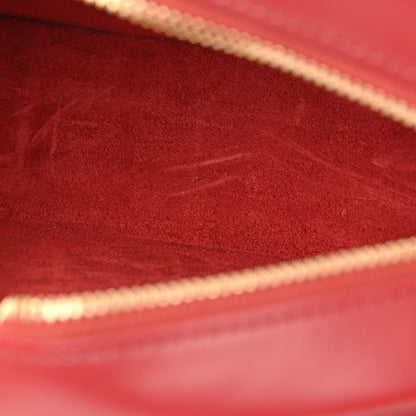 Celine Smooth Calfskin Cuir Triomphe Oval Purse Crossbody Red 12 of 14