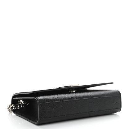Saint Laurent Grain De Poudre Small Monogram Kate Satchel Black 4 of 10