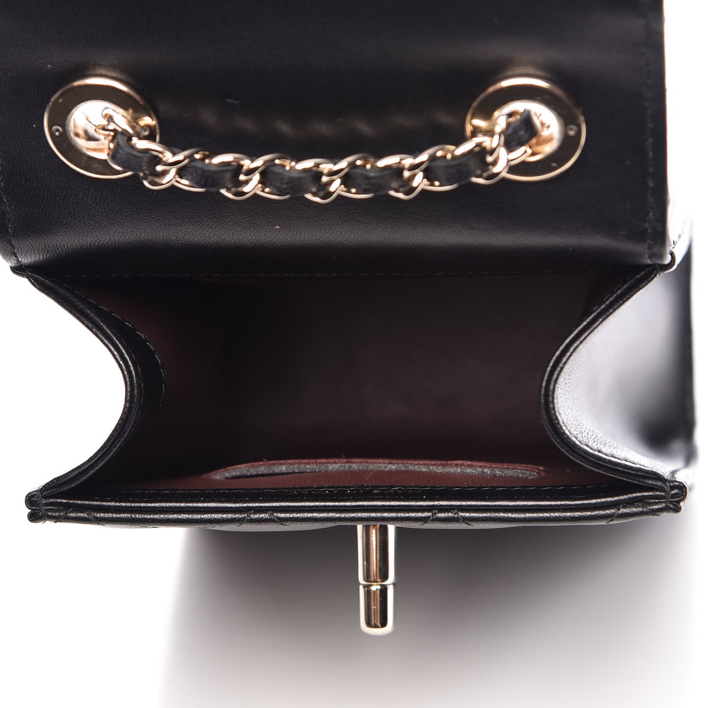 Lambskin Quilted Trendy CC Phone Holder Black