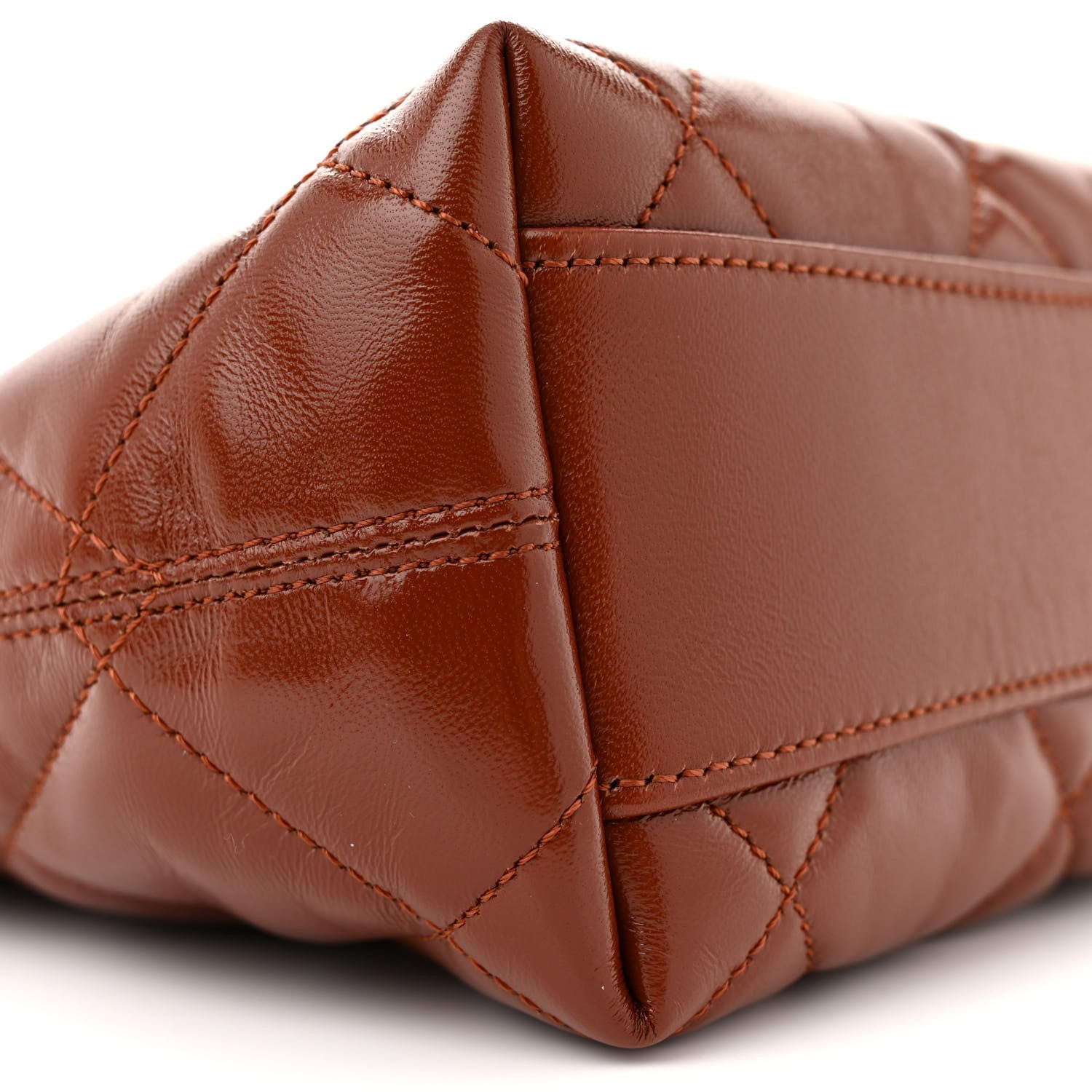 Chanel Shiny Crumpled Lambskin Quilted Small CC Funky Town Hobo Brown 9 of 12