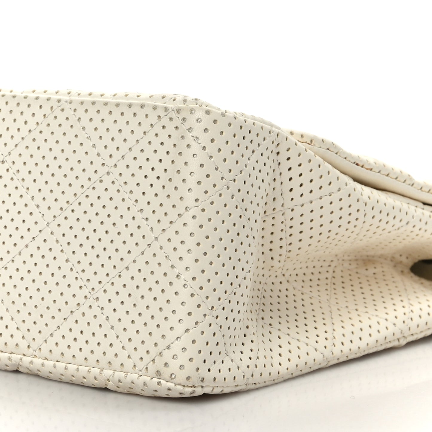 Lambskin Perforated Jumbo Single Flap White