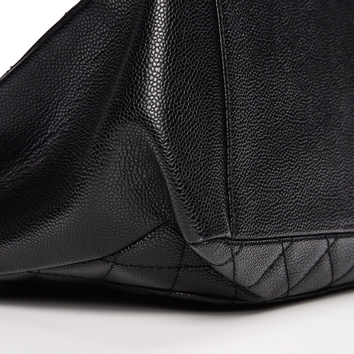 Caviar Quilted Grand Shopping Tote GST Black