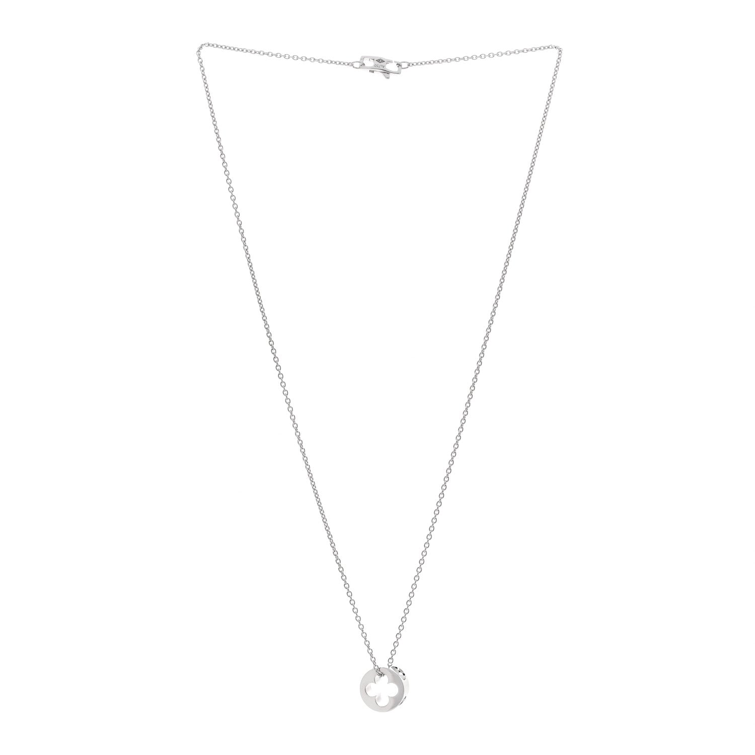 Louis Vuitton 18K White Gold Empreinte Pendant Necklace 4 of 6