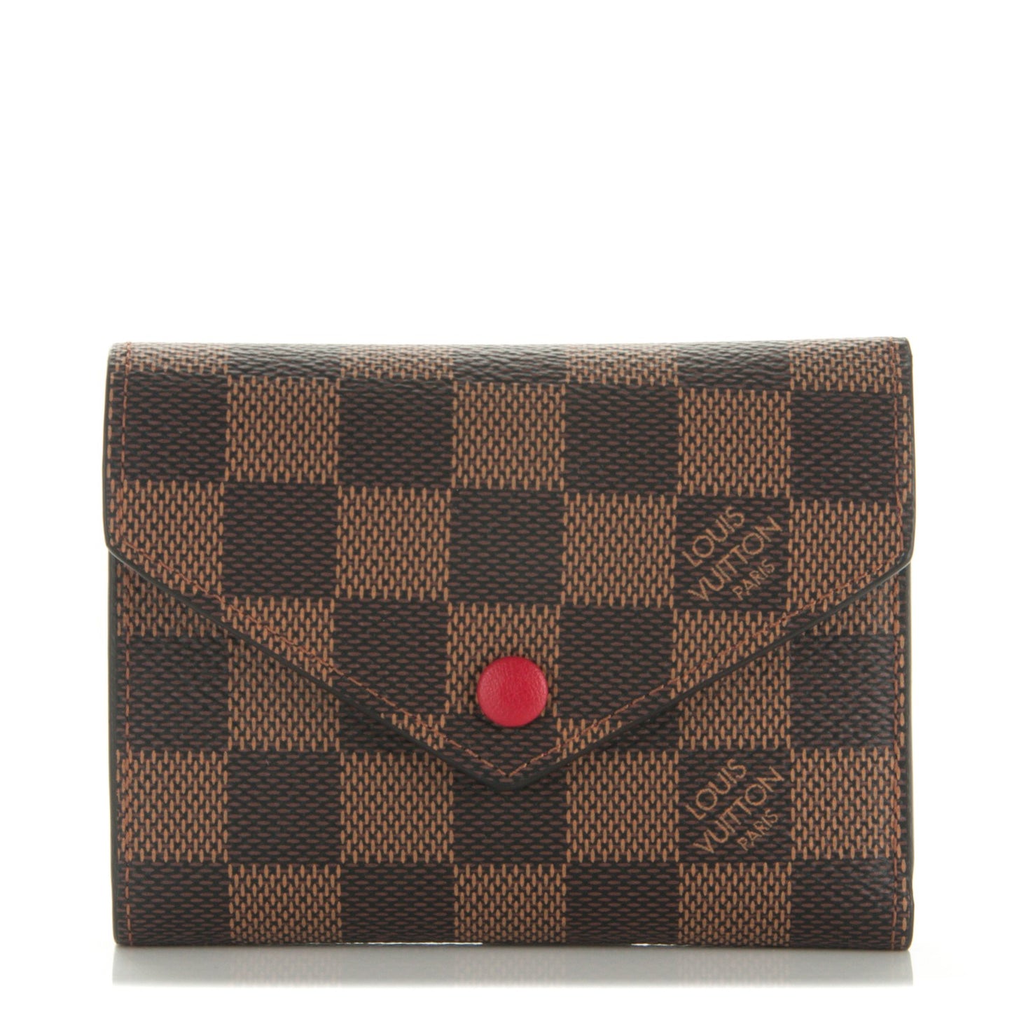 Damier Ebene Victorine Wallet Red