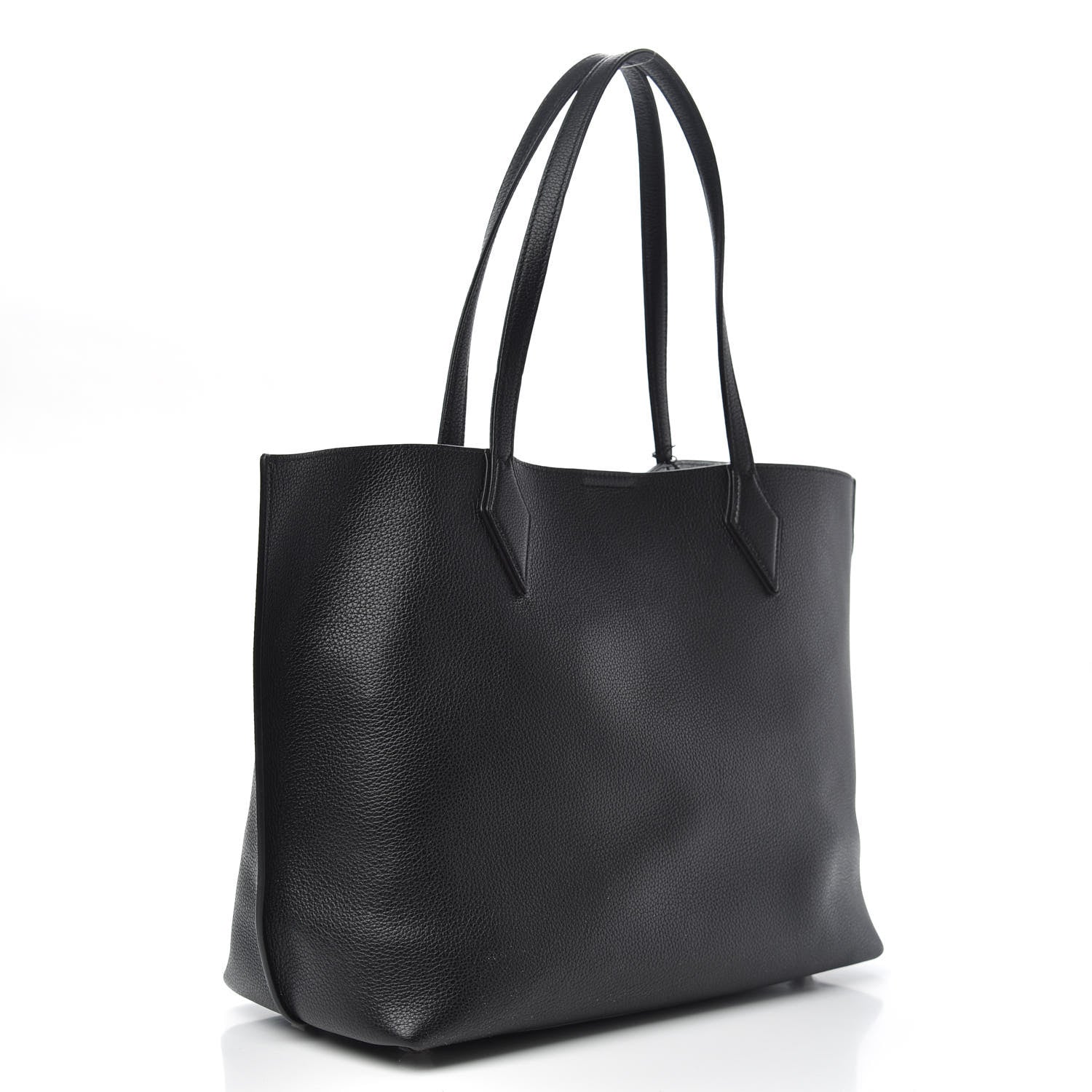 MCM Grained Calfskin Medium Yris Shopper Tote Black 3 of 7