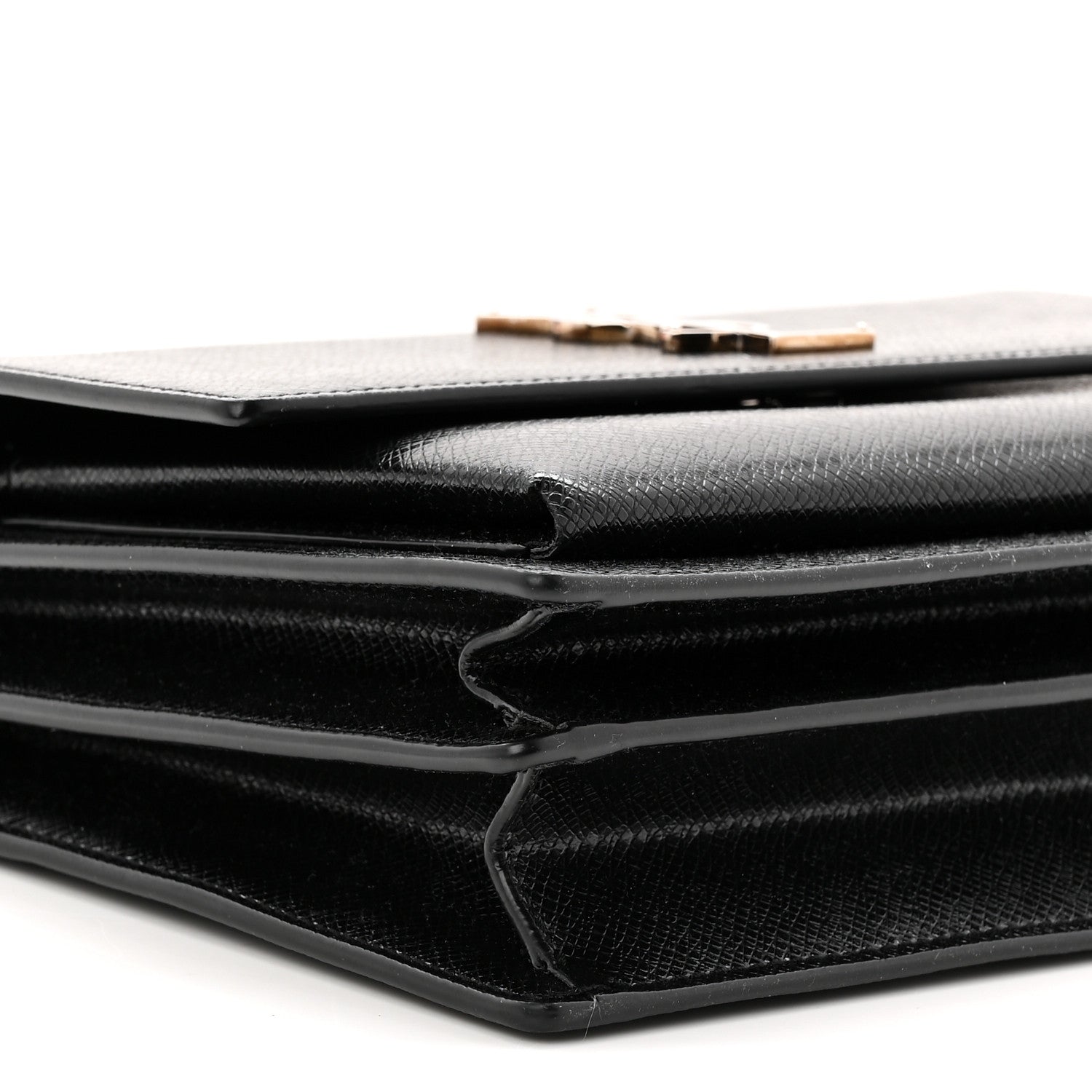 Saint Laurent Coated Bark Calfskin Medium Monogram Sunset Black 9 of 12