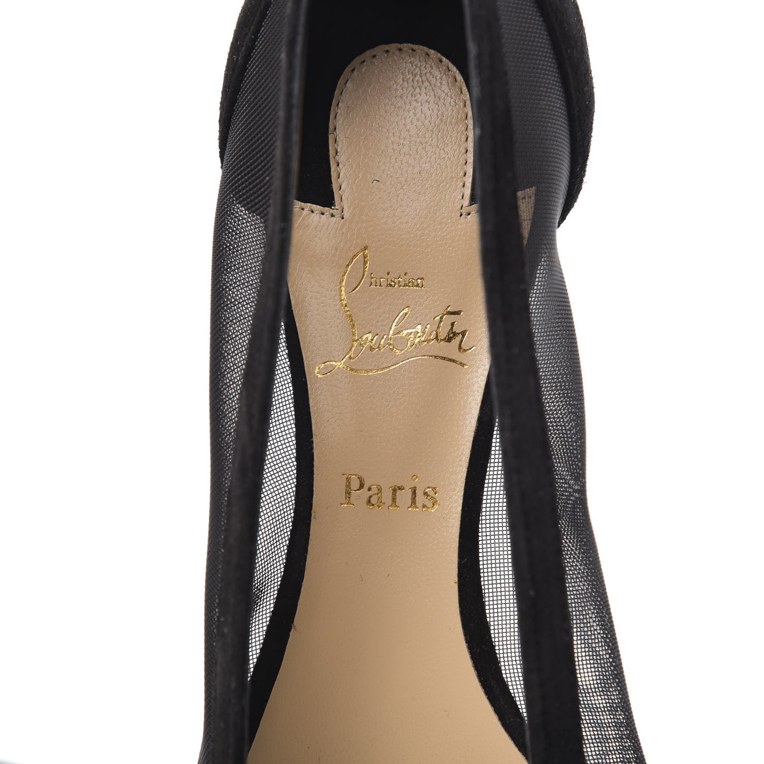 Christian Louboutin Veau Velours Rete Galativi Flats 37 Black 6 of 8