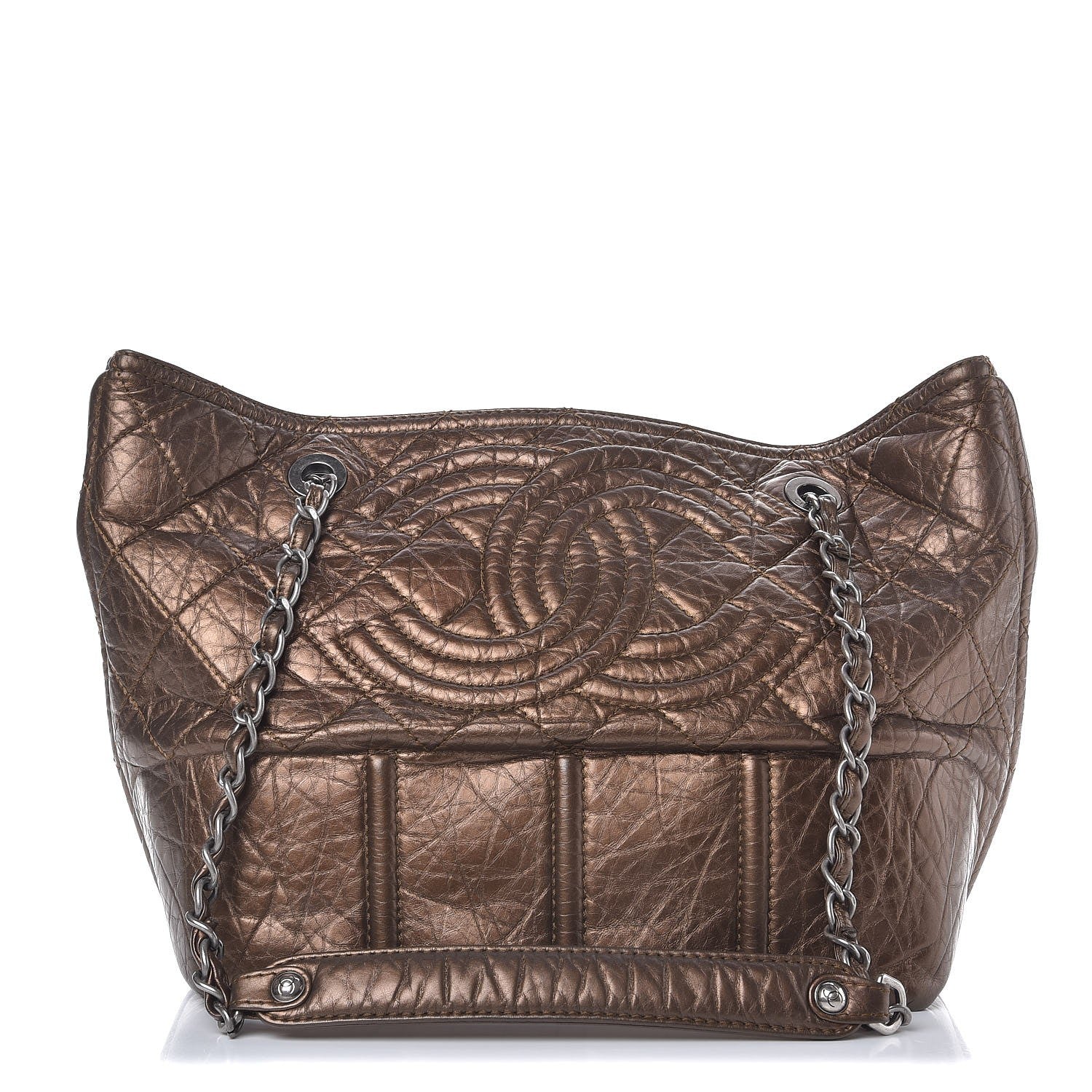 Chanel Metallic Aged Calfskin Small Shopping In Moscow Tote Bronze 1 of 11