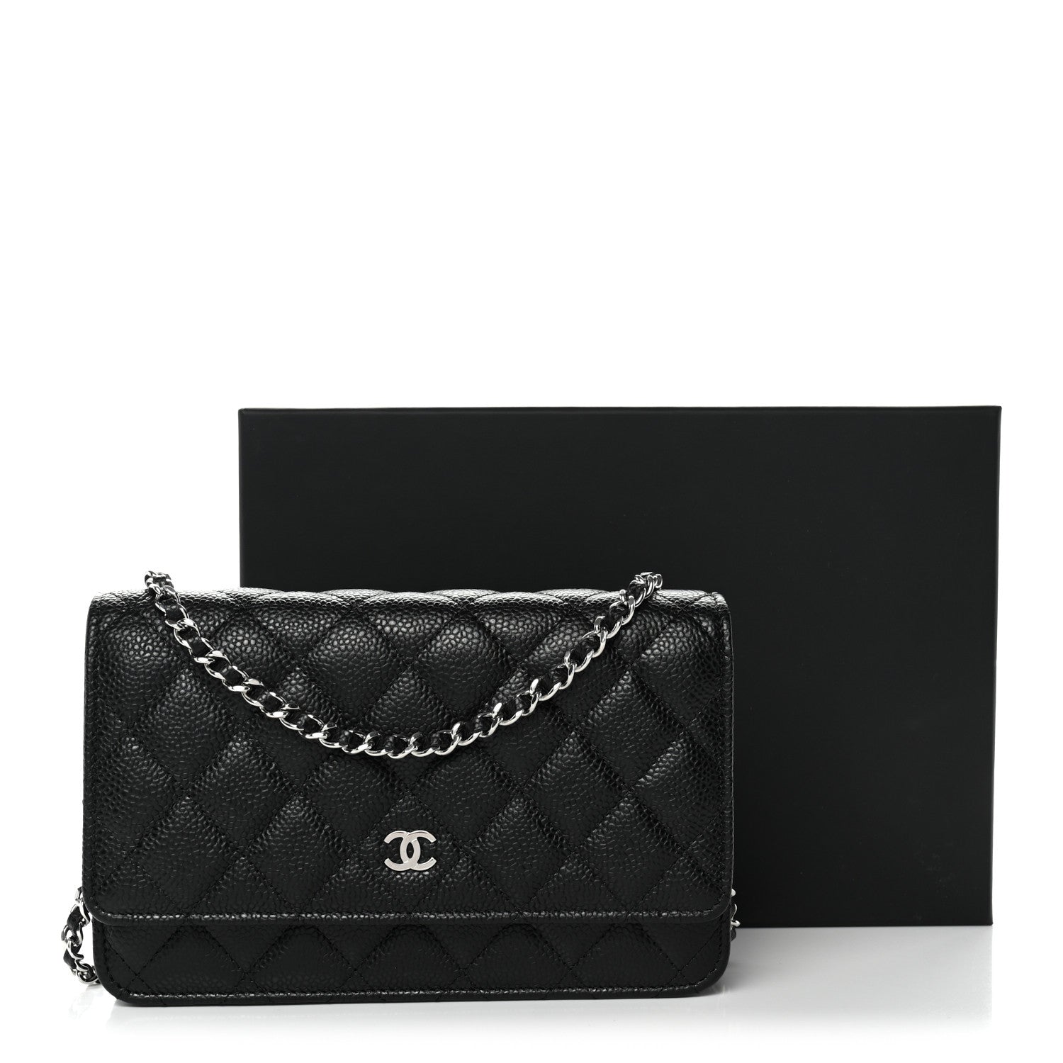 Chanel Caviar Quilted Wallet on Chain WOC Black 12 of 12