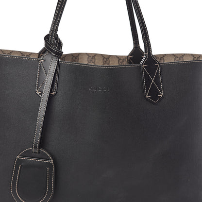 Gucci Calfskin GG Supreme Monogram Medium Reversible Tote Black 13 of 17