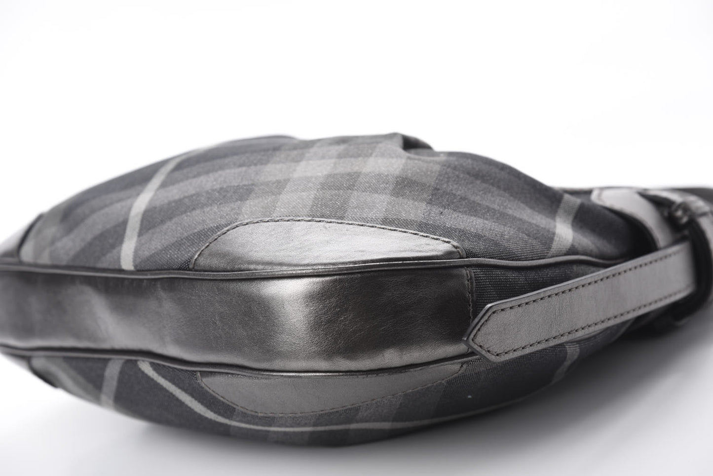 Shimmer Check Small Brooklyn Hobo Grey