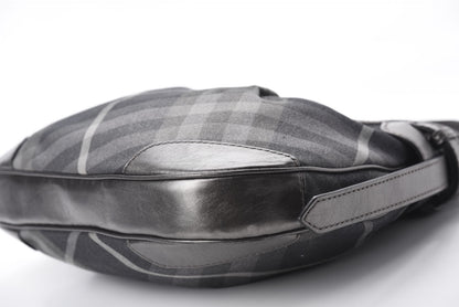 Burberry Shimmer Check Small Brooklyn Hobo Grey 7 of 9