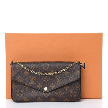Louis Vuitton Monogram Pochette Felicie Chain Wallet Fuchsia 14 of 14