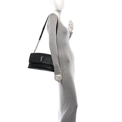Saint Laurent Grain De Poudre Medium West Hollywood Monogram Fold-Over Black 2 of 10
