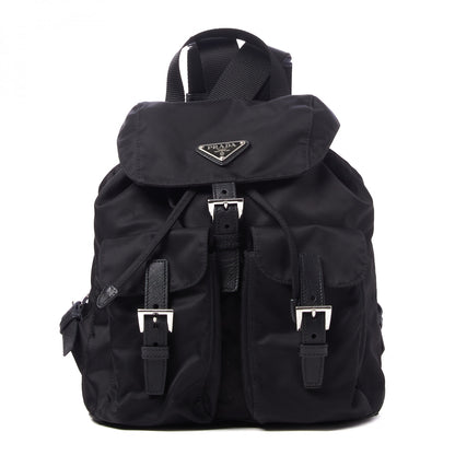 Prada Tessuto Nylon Saffiano Small Backpack Black 1 of 8