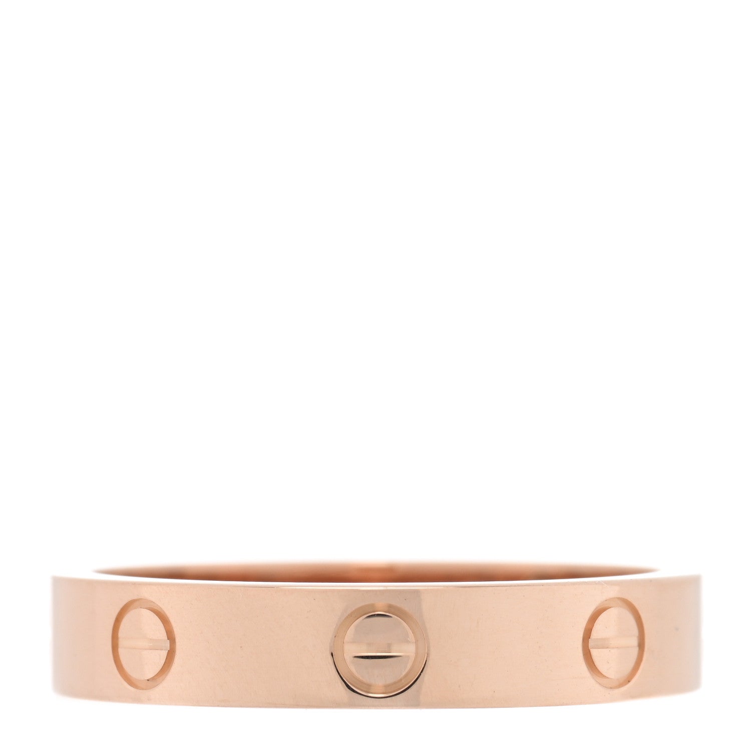Cartier 18K Pink Gold Diamond 4mm LOVE Wedding Band Ring 58 8.25 3 of 4