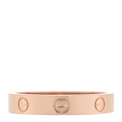 Cartier 18K Pink Gold Diamond 4mm LOVE Wedding Band Ring 58 8.25 3 of 4