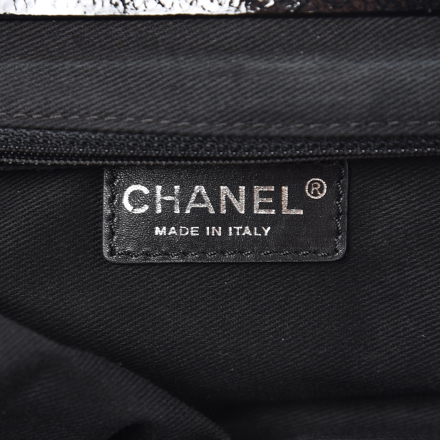 Chanel Distressed Patent Quilted Ritz Flap Bag Black 8 of 15