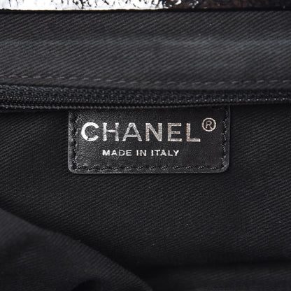 Chanel Distressed Patent Quilted Ritz Flap Bag Black 8 of 15