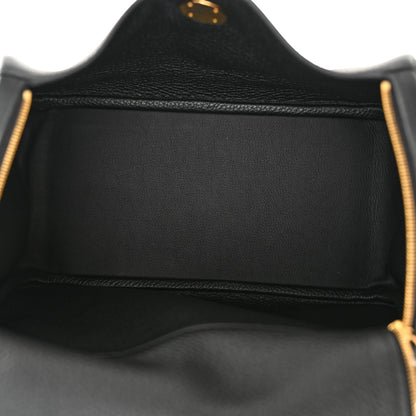 Hermes Taurillon Clemence Lindy 26 Black 5 of 10