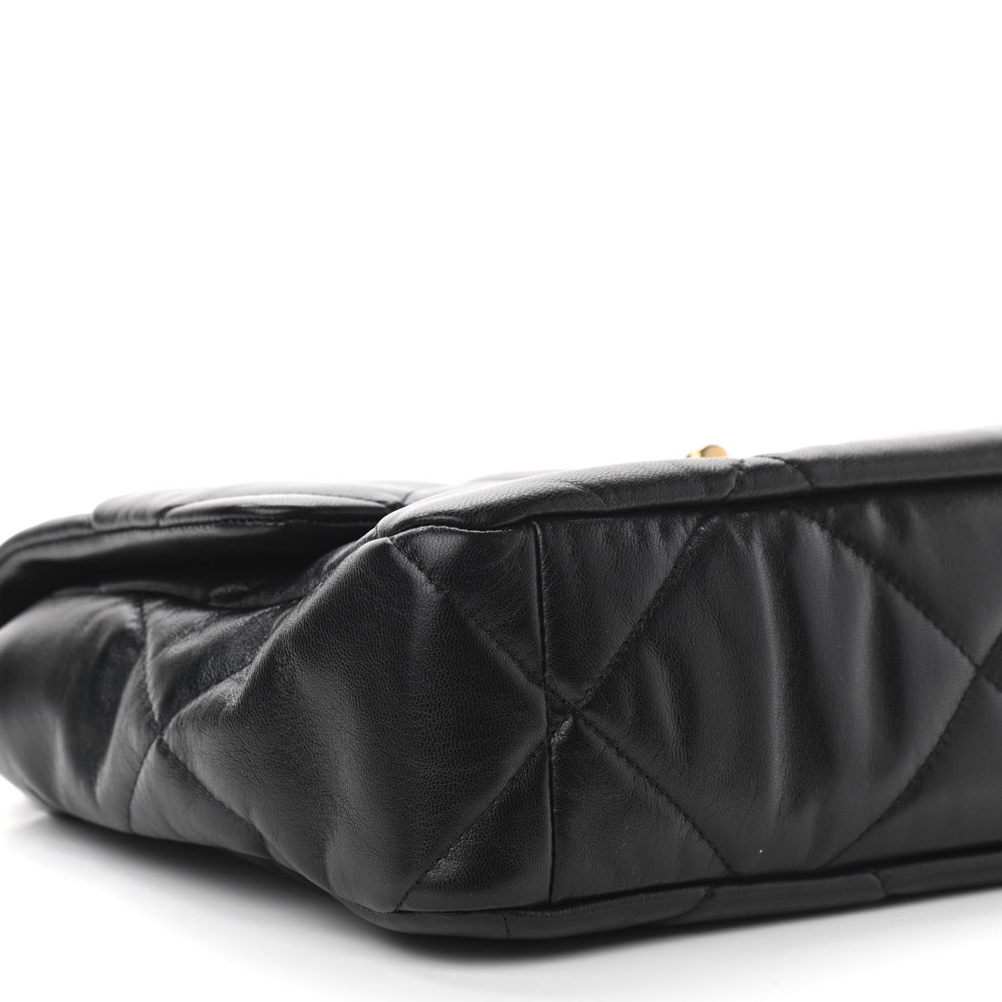 Goatskin Quilted Large Chanel 19 Flap Black
