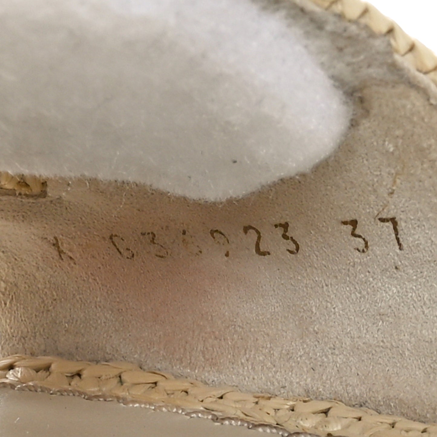 Raffia CC Espadrille Slip On Sandals 37 Beige