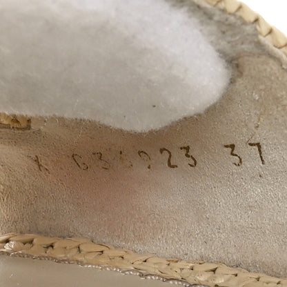 Chanel Raffia CC Espadrille Slip On Sandals 37 Beige 8 of 9