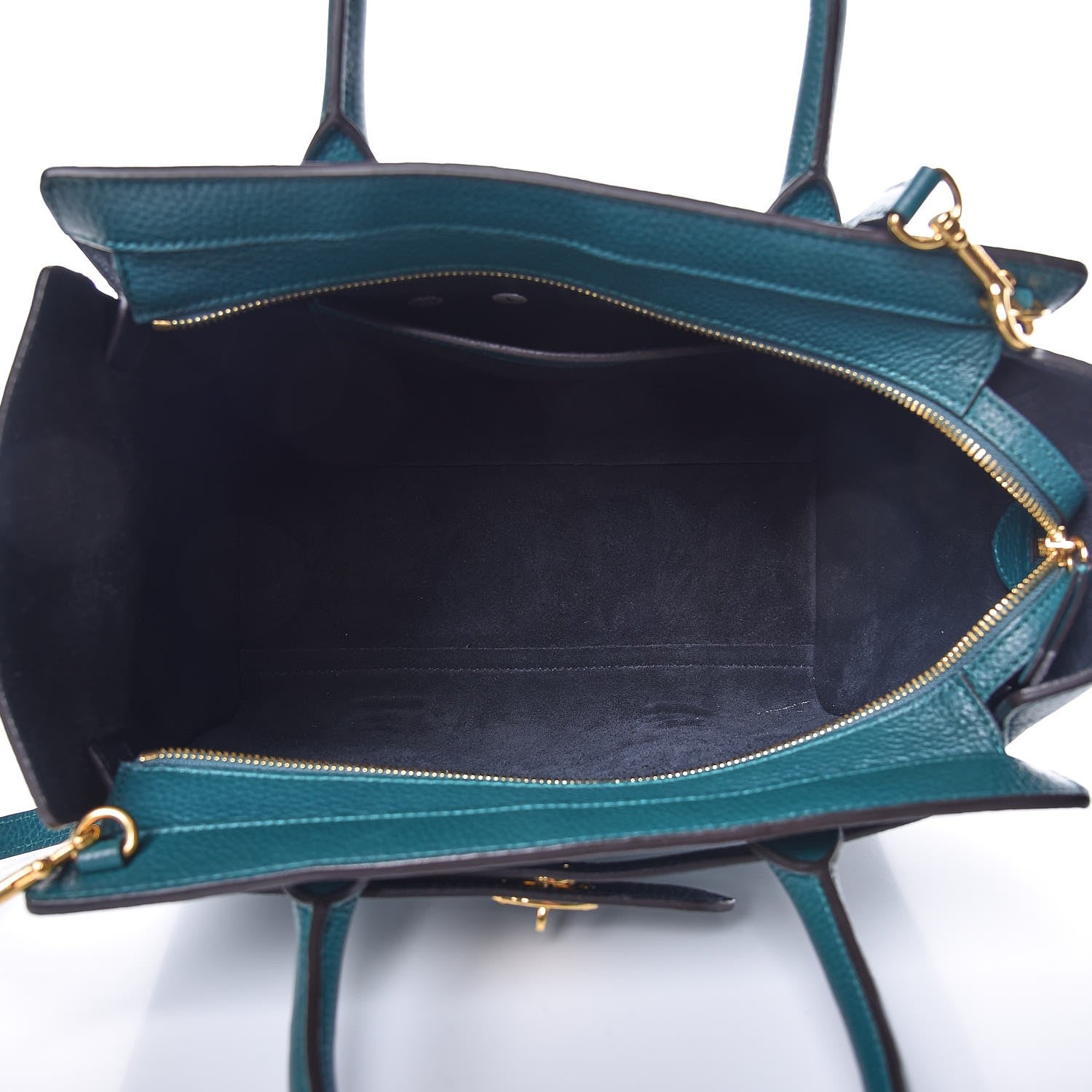 Mulberry Classic Grain Small Bayswater Zip Tote Ocean Green 6 of 9