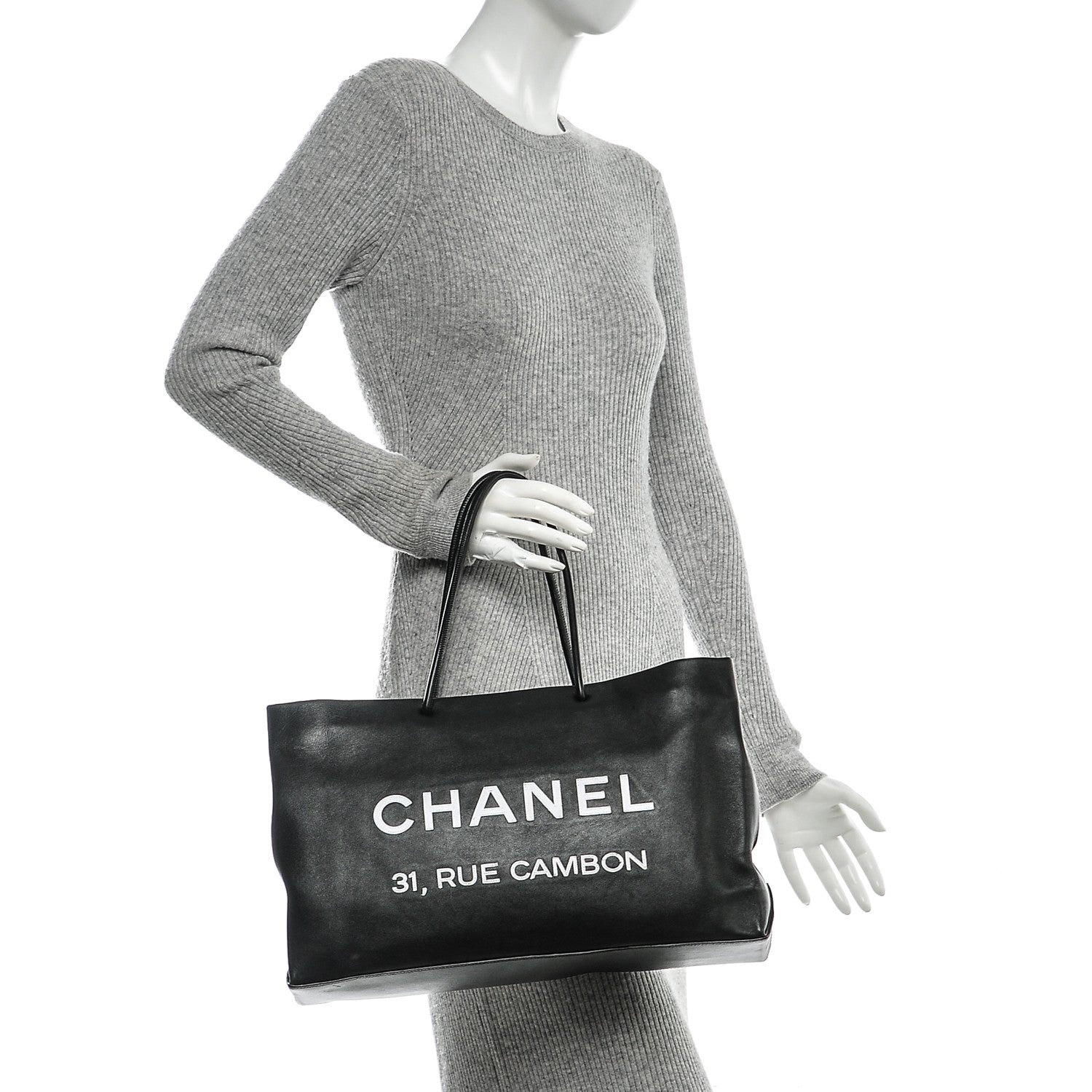 Chanel Calfskin Large Essential 31 Rue Cambon Tote Black 2 of 10