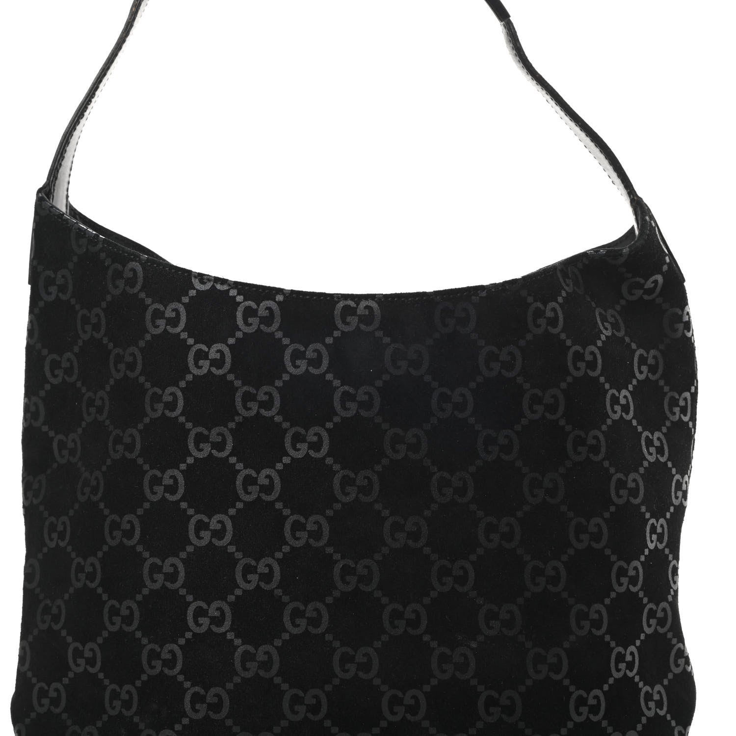 Gucci Suede Monogram Hobo Black 8 of 15