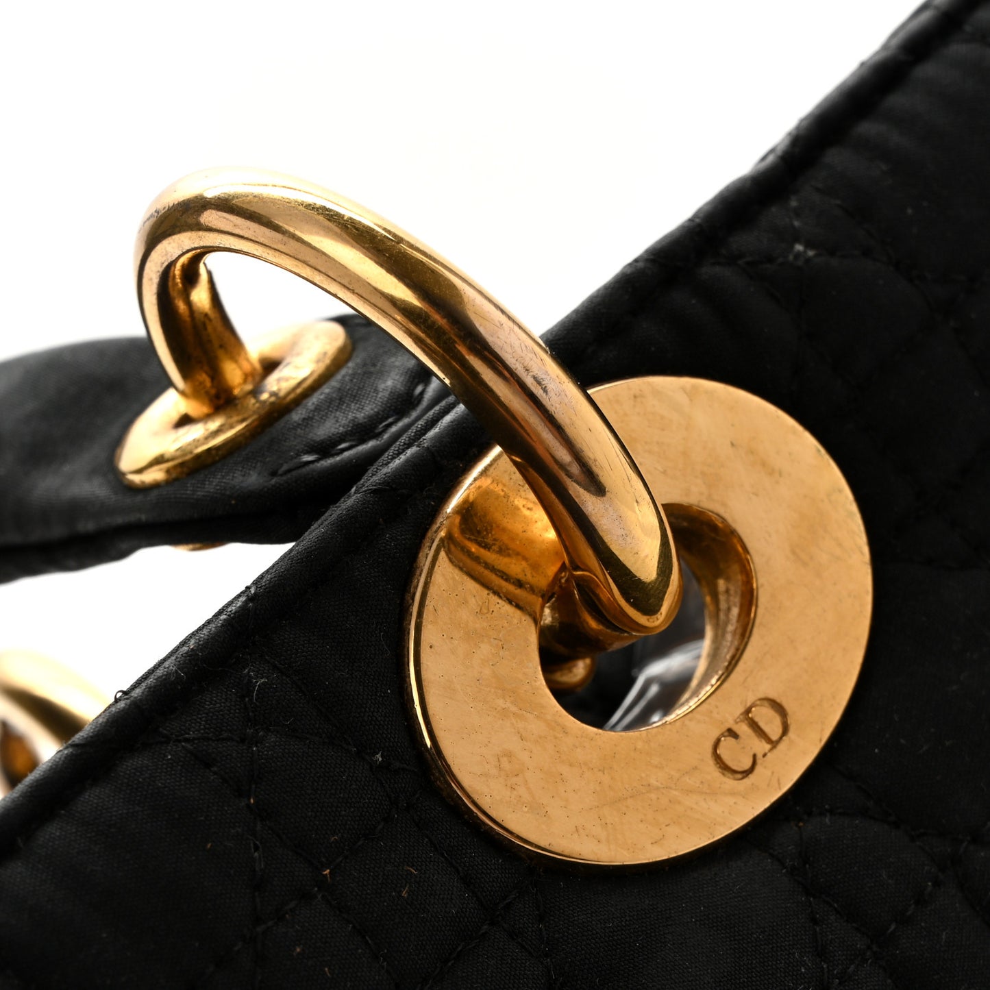 Nylon Cannage Large Lady Dior Black
