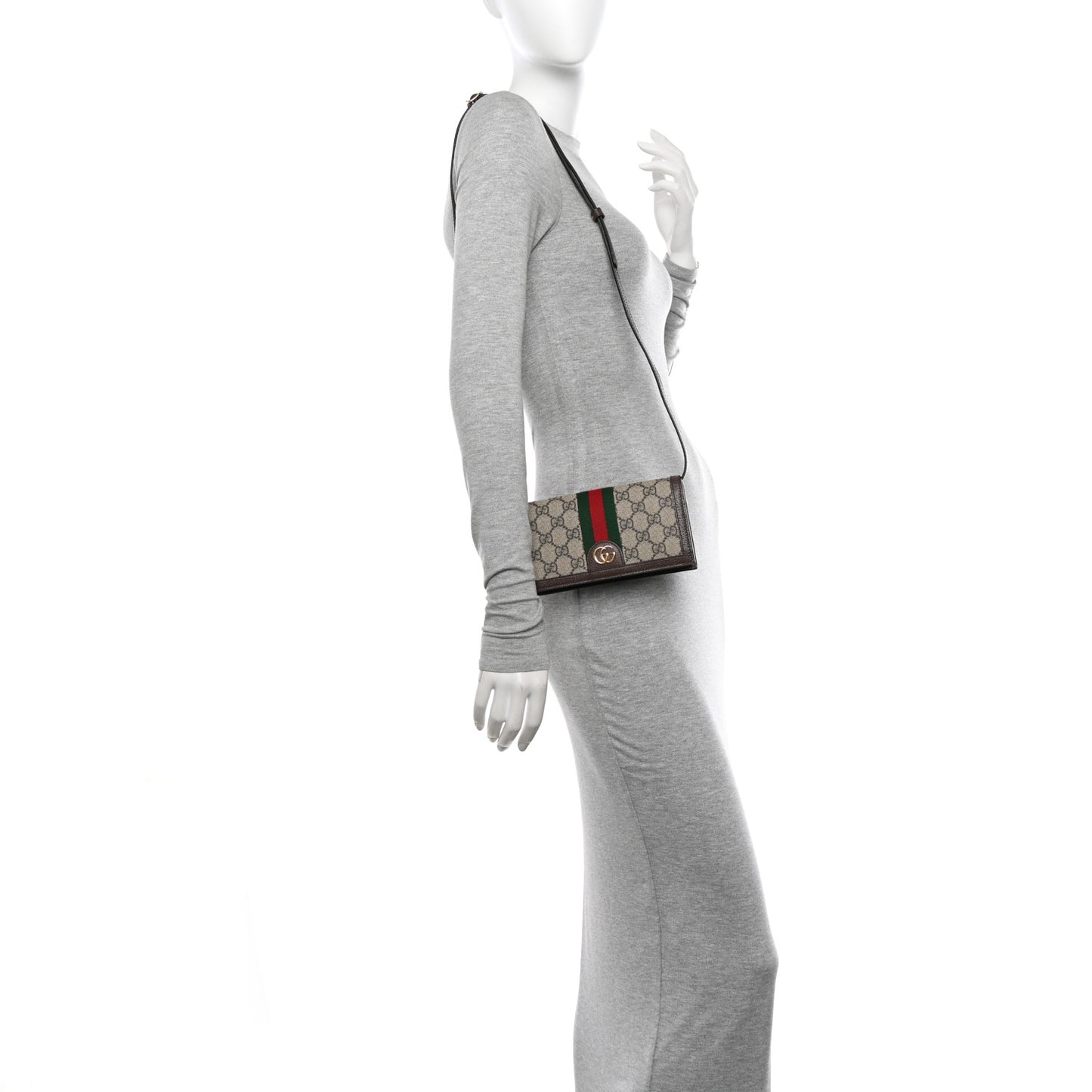 GG Supreme Monogram Web Ophidia Belt Bag Beige Ebony New Acero