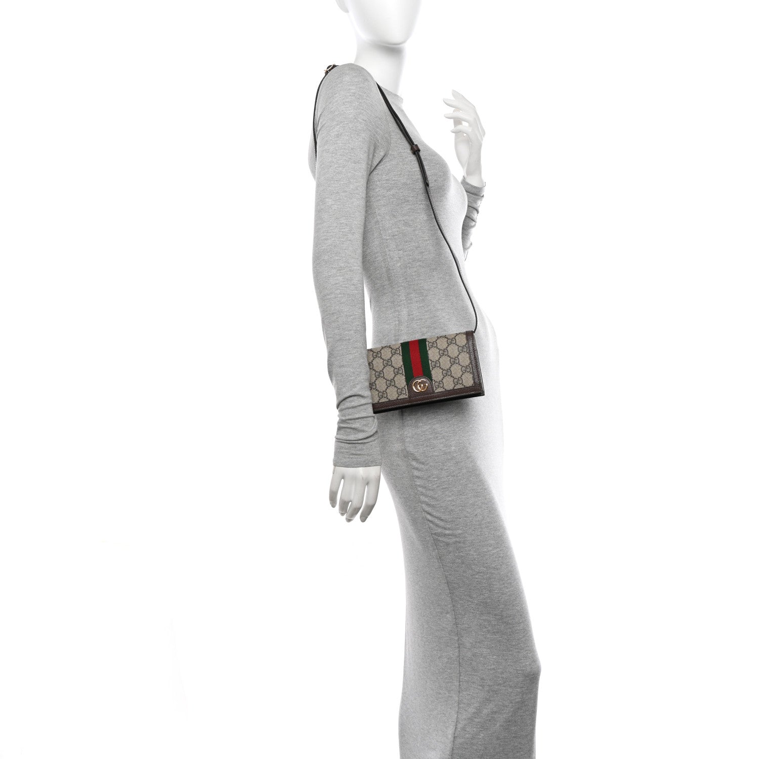 Gucci GG Supreme Monogram Web Ophidia Belt Bag Beige Ebony New Acero 2 of 10