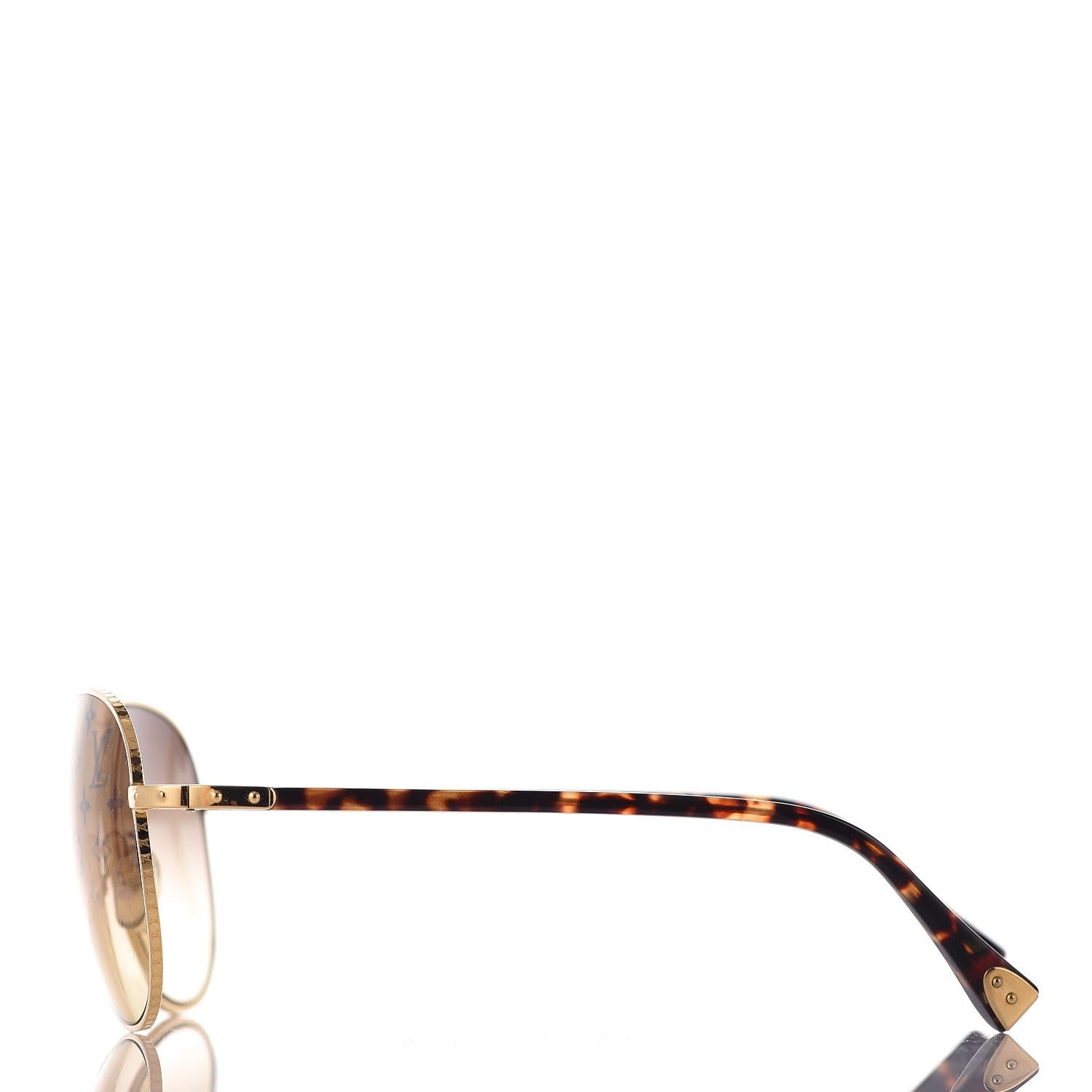 Louis Vuitton Conspiration Pilote Sunglasses Z0164U Gold 3 of 8