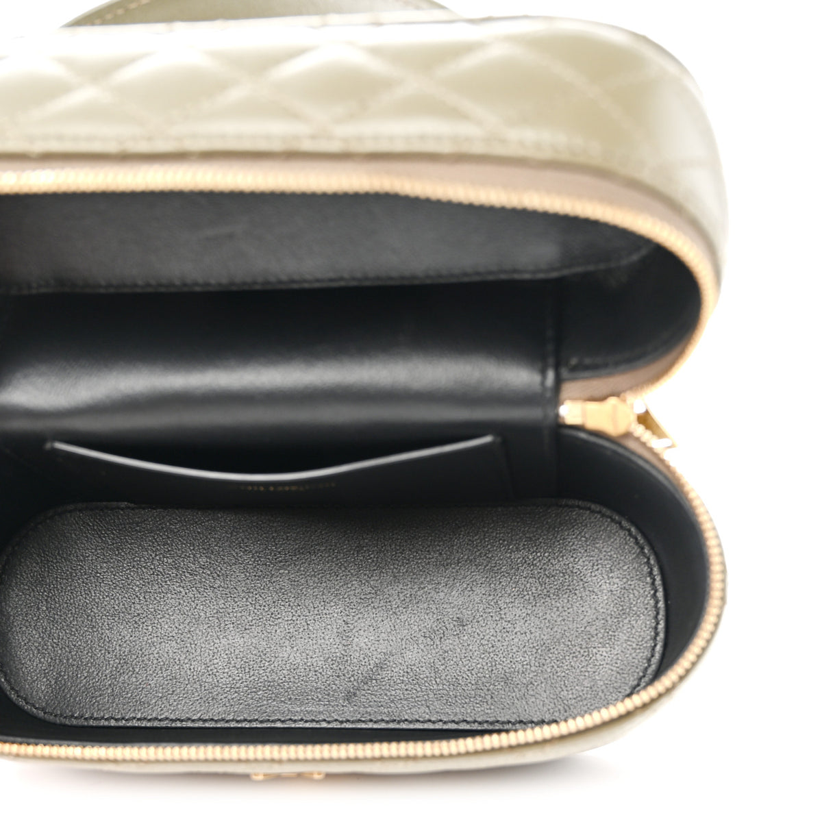 Lambskin Quilted Mini Gaby Vanity Case Light Musk