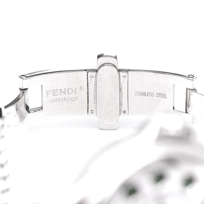 Fendi Stainless Steel Diamond Topaz 38mm Crazy Carats Rotating Gem Quartz Watch 7 of 8
