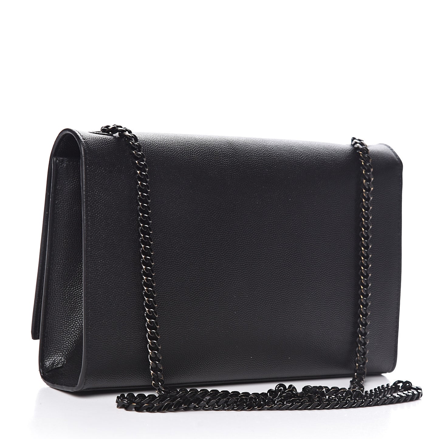 Grain De Poudre Medium Classic Monogram Kate Satchel Black