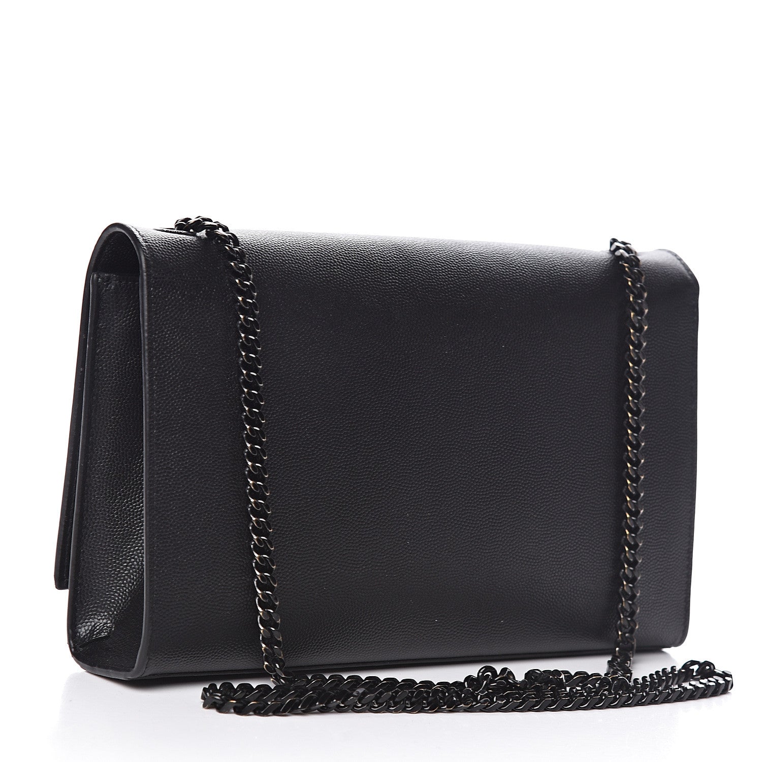 Saint Laurent Grain De Poudre Medium Classic Monogram Kate Satchel Black 3 of 10