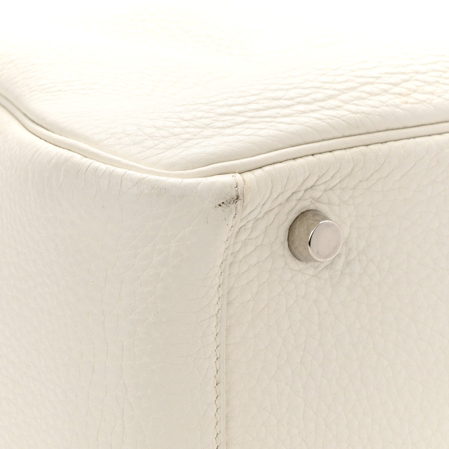 Hermes Taurillon Clemence Lindy 30 White 12 of 13