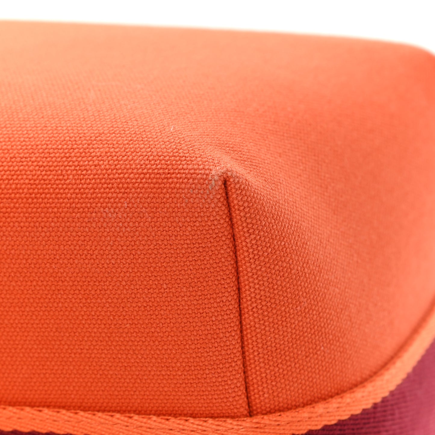 Canvas Large Bride-A-Brac Pouch Orange Feu Burgundy