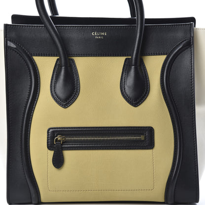 Celine Velluto Calfskin Mini Tri-Color Luggage Vanilla 8 of 11