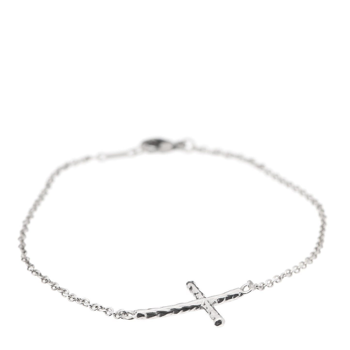 Sterling Silver Paloma Picasso Hammered Cross Bracelet