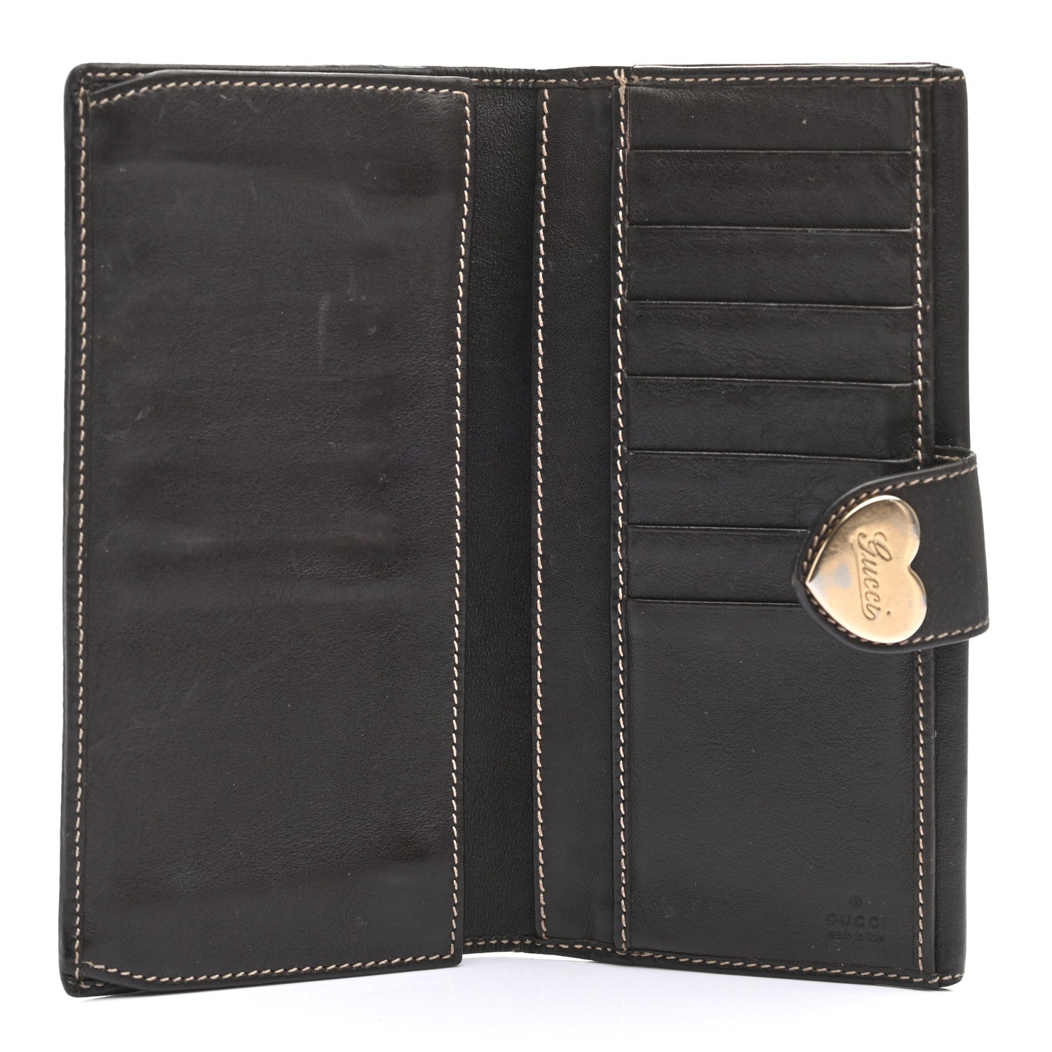 Gucci Monogram Heart Continental Wallet Dark Brown 5 of 14